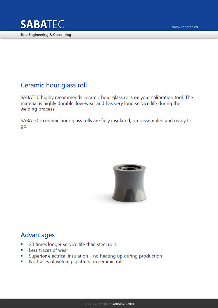 Sabatec AG _ Ceramic Hour Glass Roll _ General