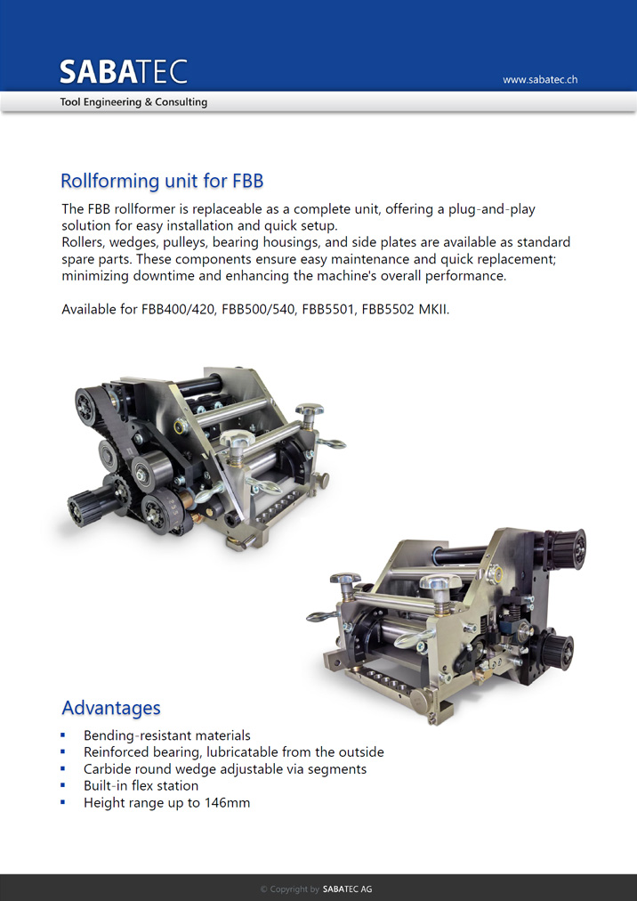 Sabatec AG _ Rollforming Unit _ FBB