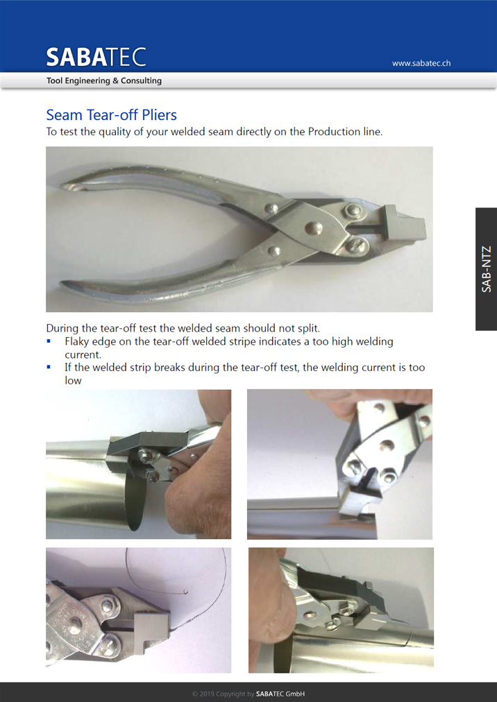 Sabatec AG _ Seam Tear-Off Plier _ Accessory