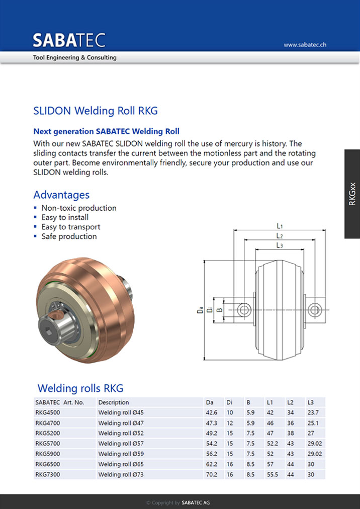 Sabatec AG _ Welding Roll _ General